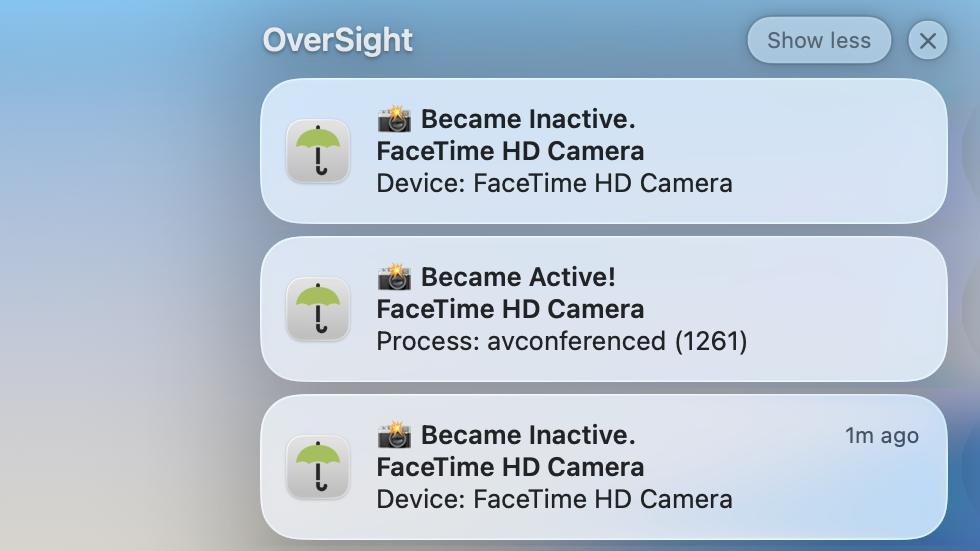 Security Bite: Αυτή η εφαρμογή σάς ενημερώνει εάν η κάμερα web ή το μικρόφωνο του Mac σας ενεργοποιήθηκε ενώ λείπατε Security Bite: Αυτή η εφαρμογή σάς ενημερώνει εάν η κάμερα web ή το μικρόφωνο του Mac σας ενεργοποιήθηκε ενώ λείπατε