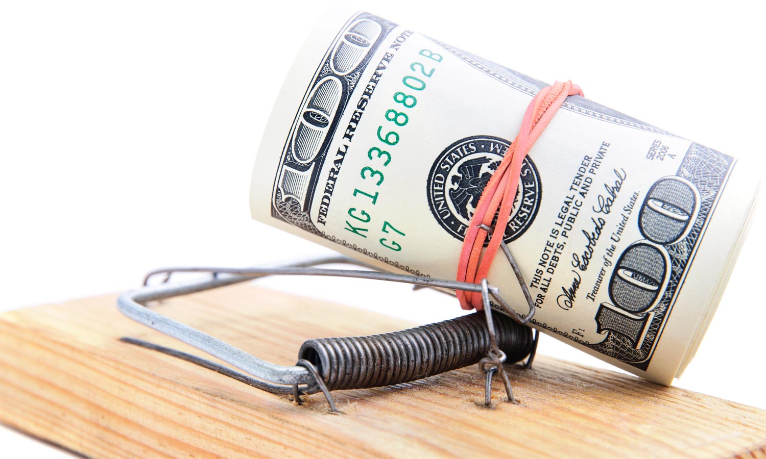 Τα χρήματα κυλά σε μια ποντικοπαγίδα