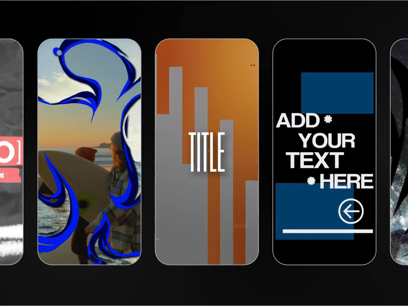 Ένα GIF που επισημαίνει την ενότητα δημιουργίας YouTube Shorts της Adobe.