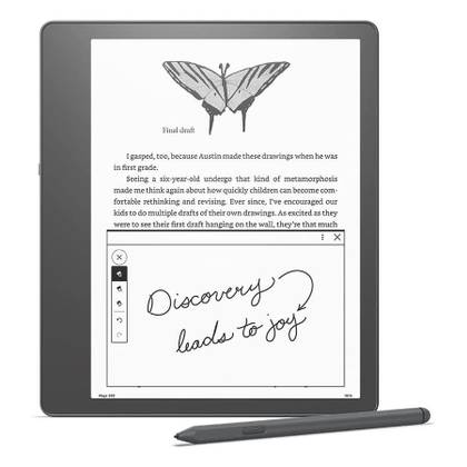 Render του Amazon Kindle Scribe λευκό φόντο με γραφίδα