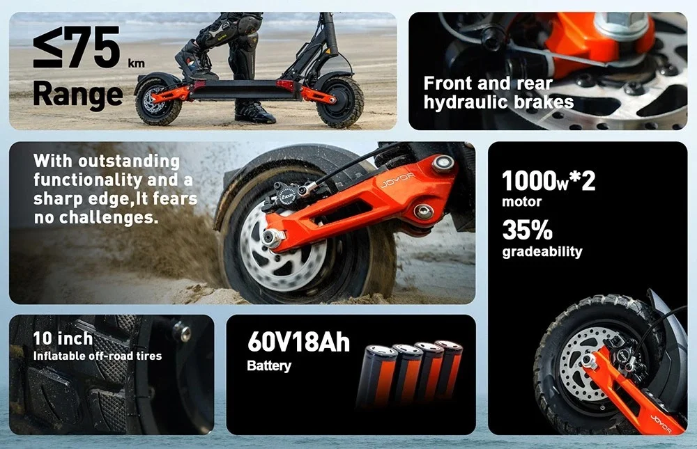 Joyor T10 wheels and suspension