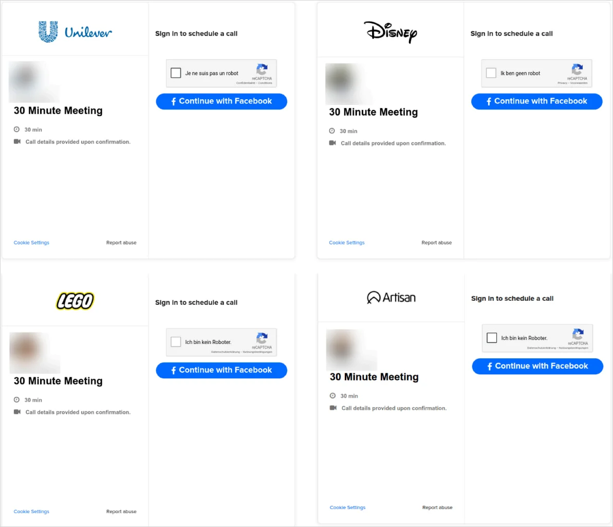 Σελίδες που στοχεύουν λογαριασμούς Facebook