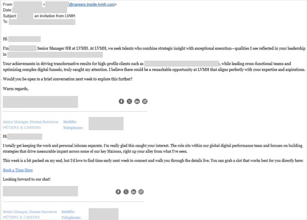 Email ηλεκτρονικού ψαρέματος που ξεκινά την επίθεση