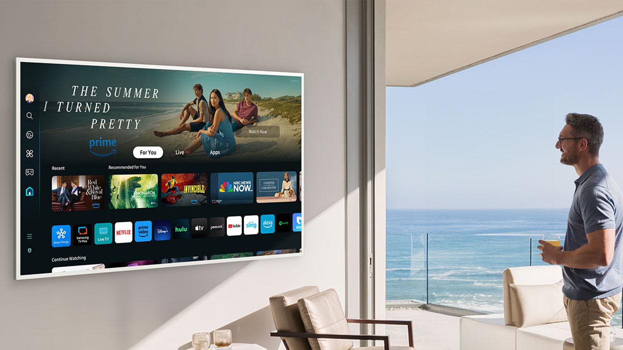 Samsung The Frame TV στο σαλόνι