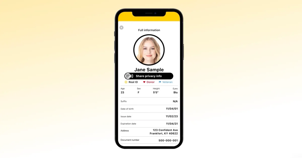 Το Kentucky λανσάρει τη νέα εφαρμογή ID για κινητά, η υποστήριξη Apple Wallet σύντομα