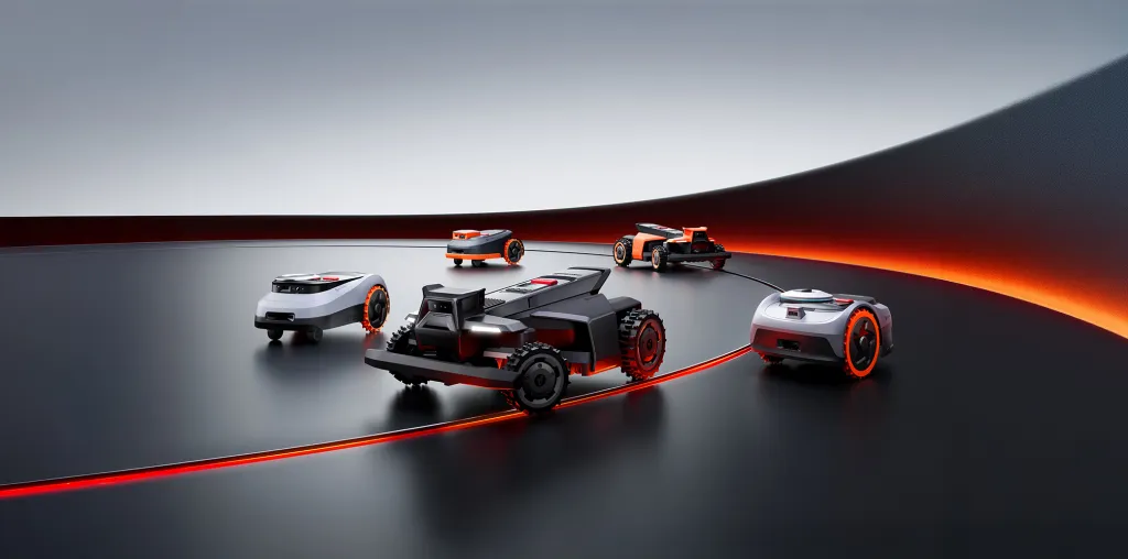 Μια ομάδα αυτοκινήτων σε μια πίστα