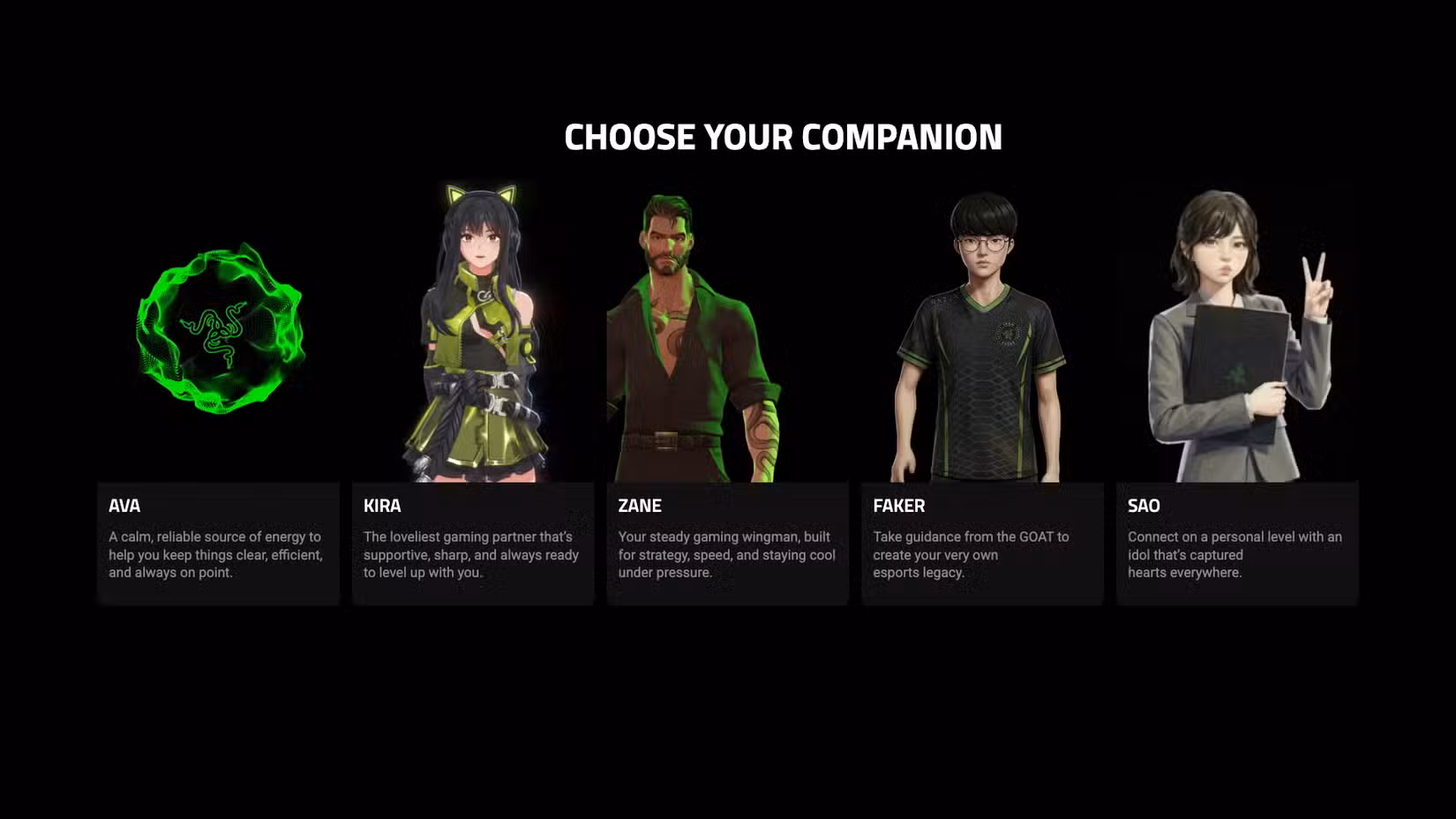 Μια προωθητική εικόνα του Razer Project AVA