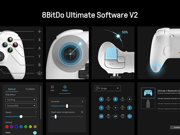 8BitDo Ultimate 2: Gamepad με τρείς τρόπους σύνδεσης, RGB , Hall Effect αναλογικούς και Motion Controls!