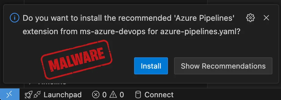Το IDE του δρομέα συνιστά ανύπαρκτη επέκταση στο OpenVSX