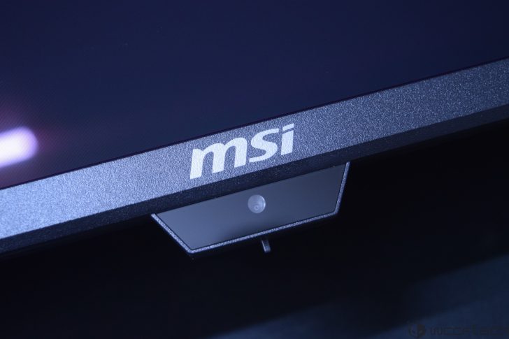 MSI monitor with logo on its frame.