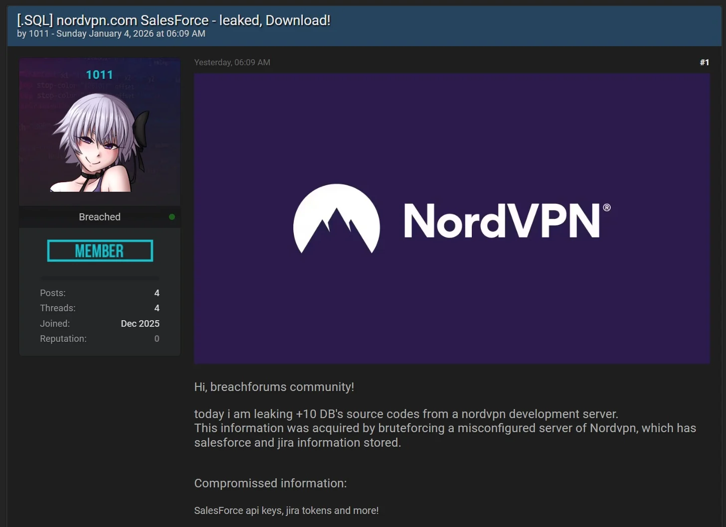 Αξιώσεις παραβίασης NordVPN