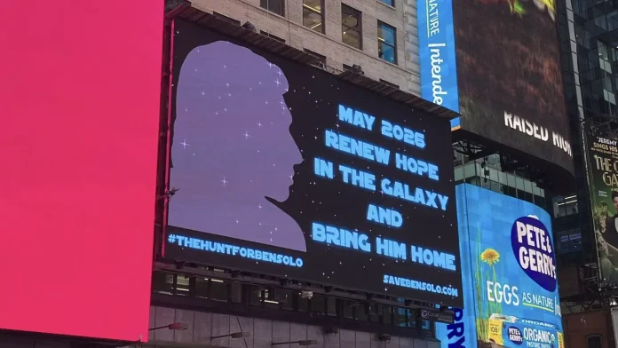 Superfans του Star Wars ενοικιάζουν πινακίδες για να πραγματοποιηθεί το “The Hunt For Ben Solo”