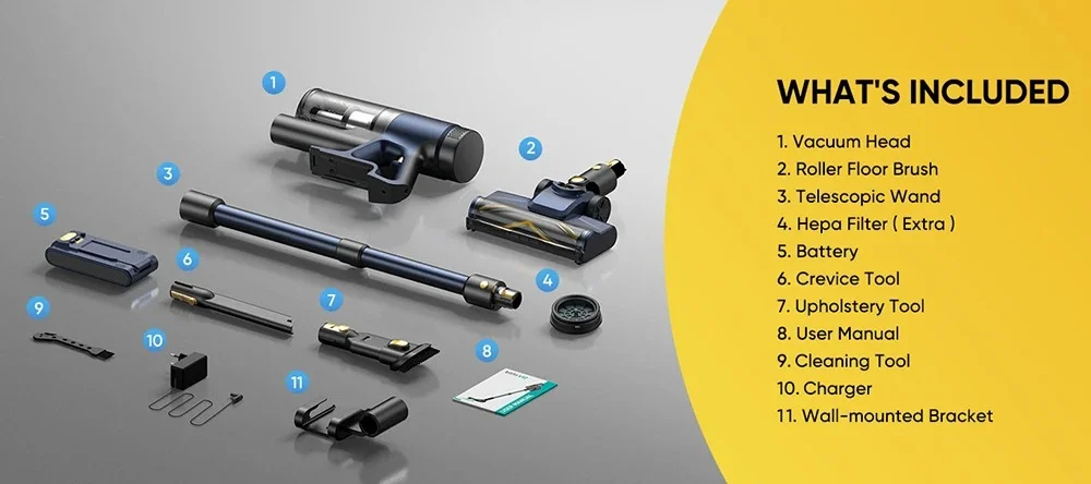 Vactidy V12 : Με 50000Pa και «πράσινο φως» για να μη της ξεφεύγει ούτε κόκκος!