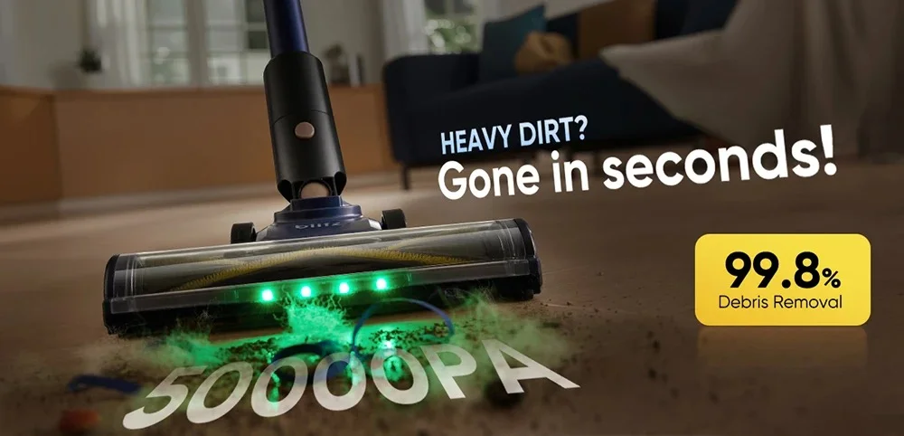 Vactidy V12 : Με 50000Pa και «πράσινο φως» για να μη της ξεφεύγει ούτε κόκκος!