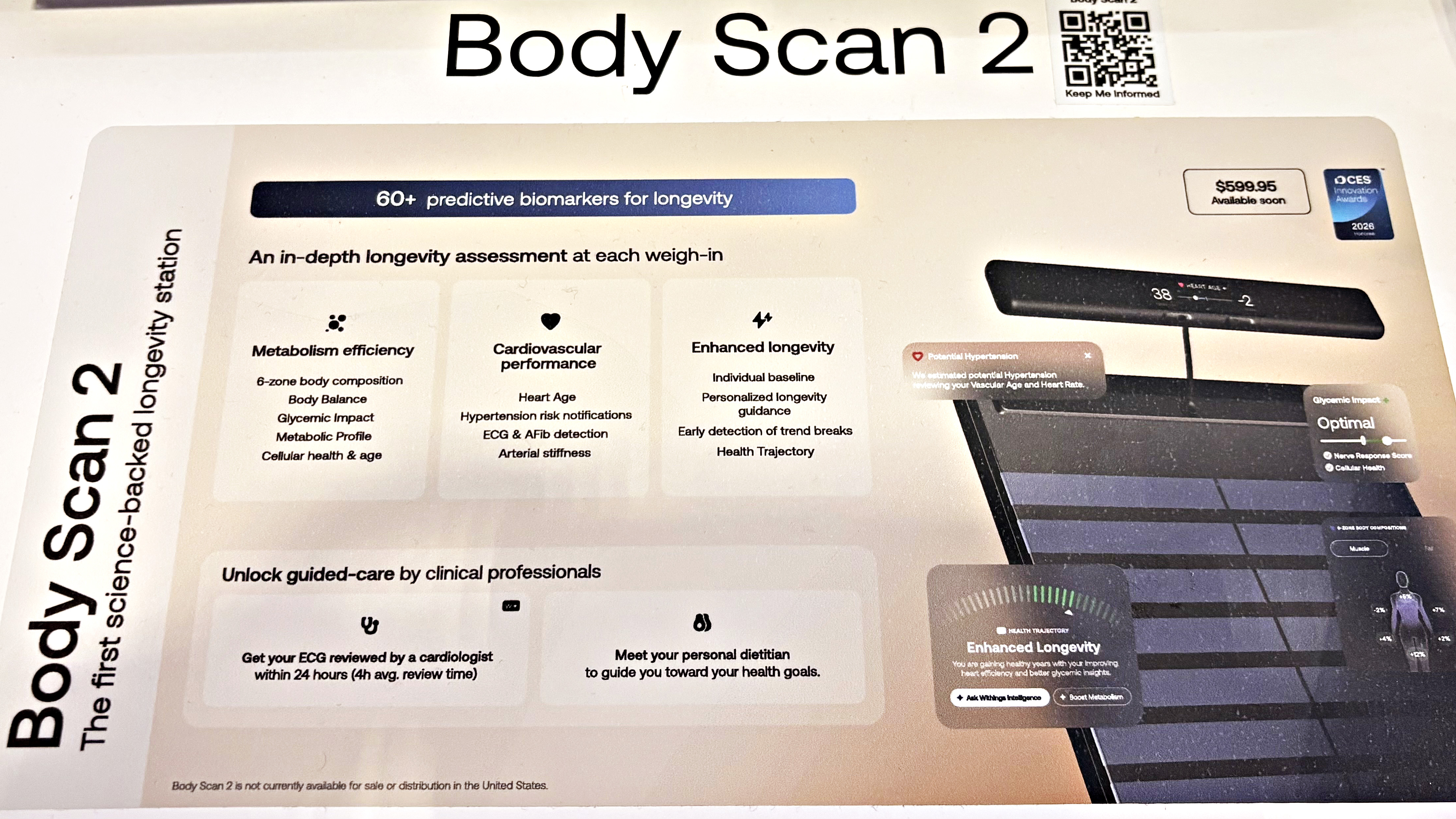 Έξυπνη ζυγαριά Withings Body Scan 2 στην CES 2026