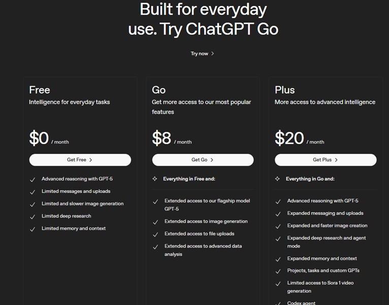 Το ChatGPT Go είναι το νεότερο επίπεδο συνδρομής του OpenAI για το AI του, διαθέσιμο στους χρήστες με 8 $ το μήνα.