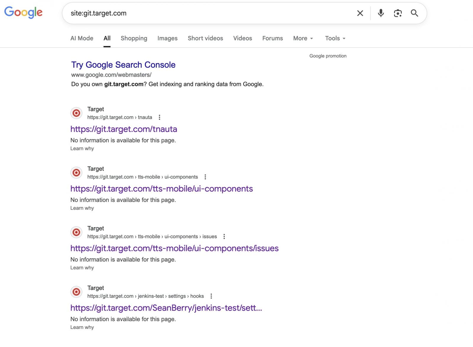 Πιθανόν ο υποτομέας φιλοξενούσε δημόσια στοιχεία νωρίτερα