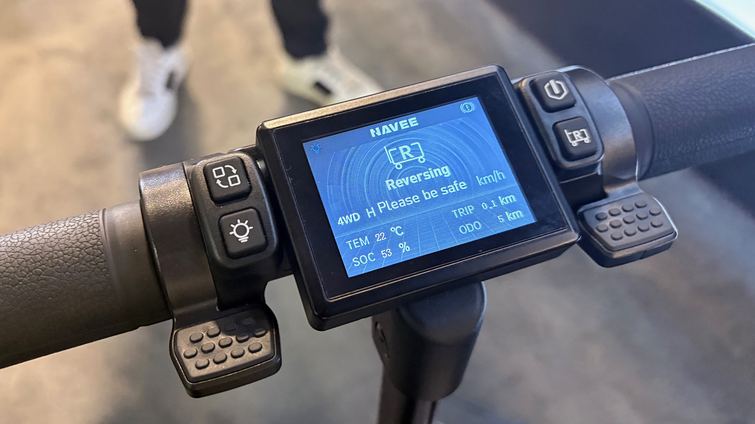 Ένα demo του ηλεκτρικού καροτσιού Navee E-Wagon 4X στην CES 2026