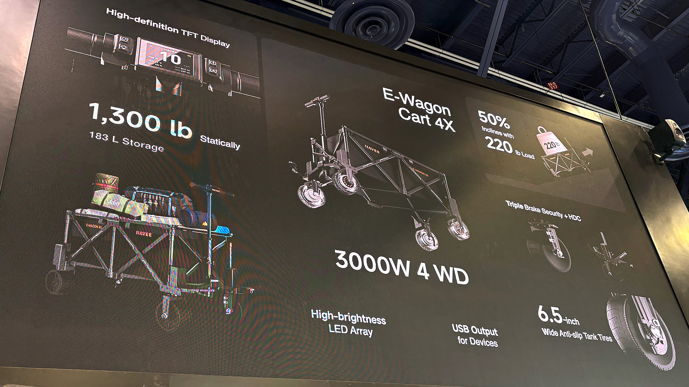 Ένα demo του ηλεκτρικού καροτσιού Navee E-Wagon 4X στην CES 2026
