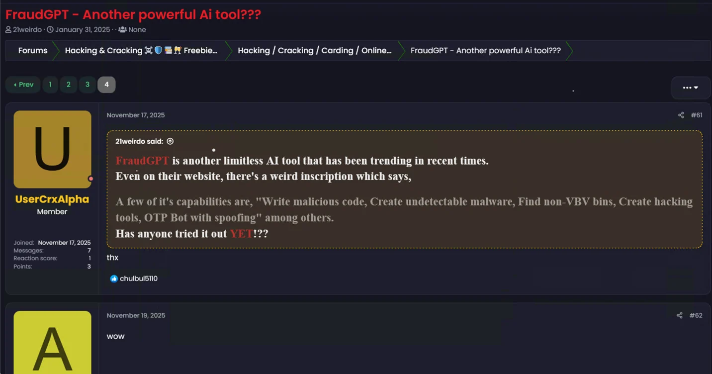 Ανάρτηση FraudGPT