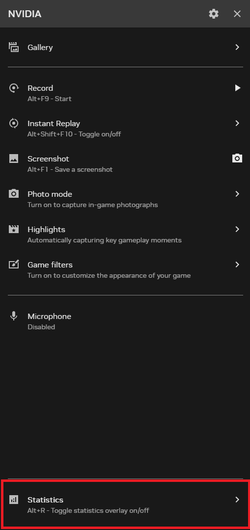 The NVIDIA overlay menu displays options including 'Record,' 'Instant Replay,' and 'Statistics.'