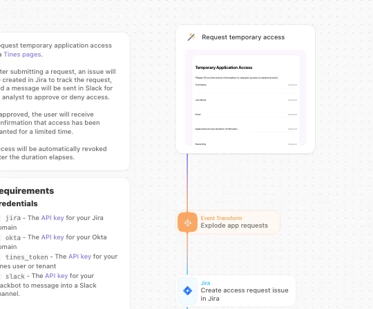 Παραχωρήστε προσωρινή πρόσβαση στην εφαρμογή στο Tines