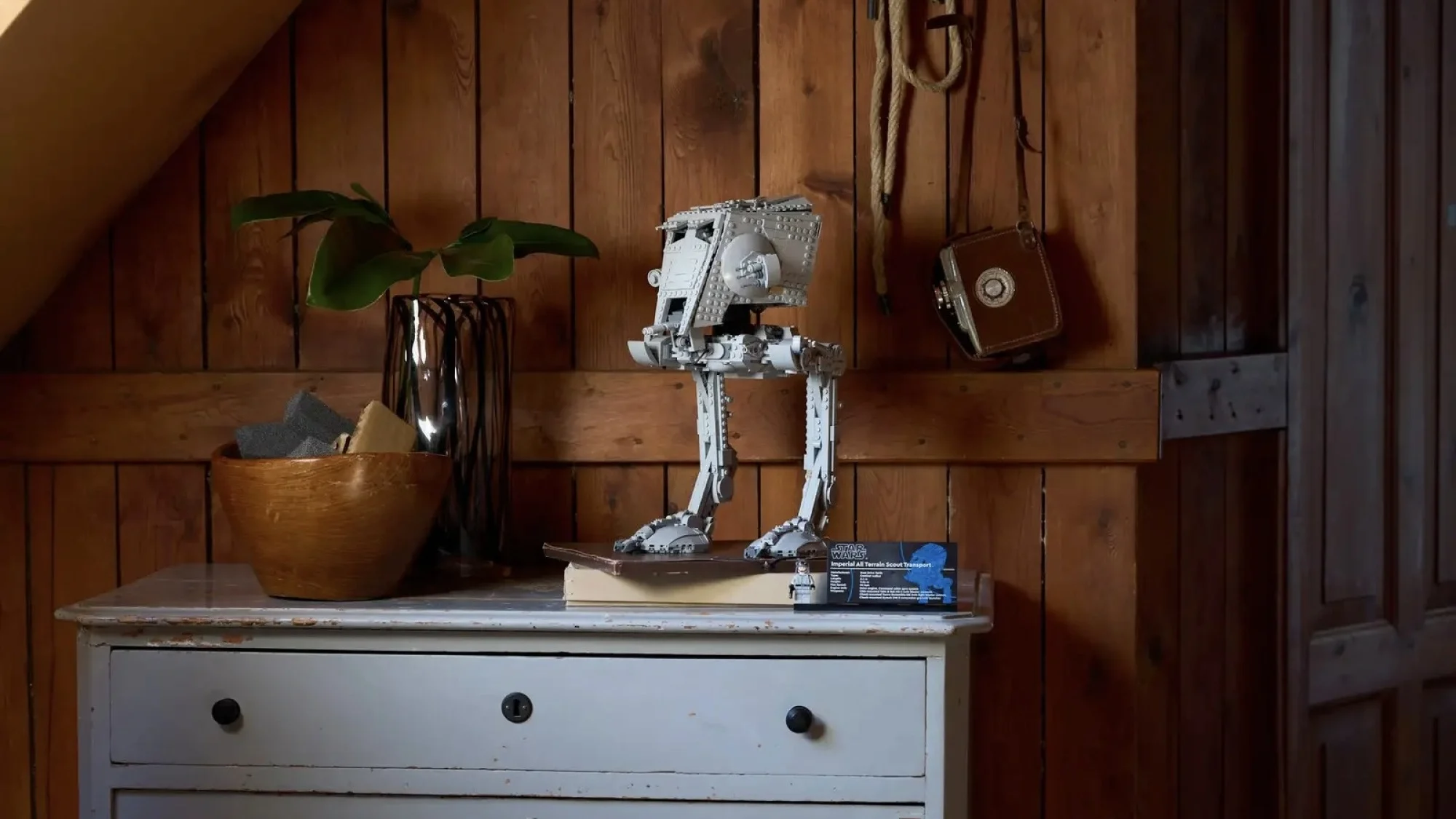 Lego AT-ST walker on wardrobe