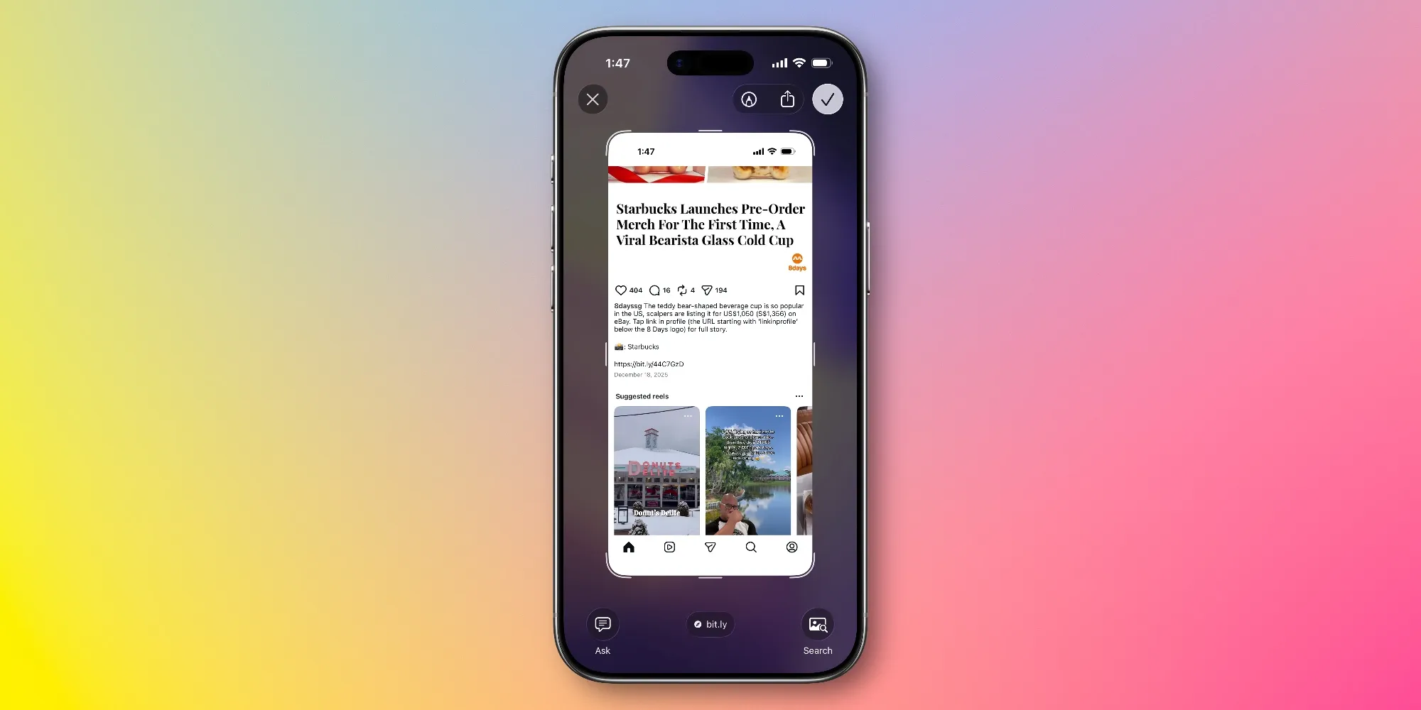 Το iOS 26 έδωσε στα στιγμιότυπα οθόνης μια κρυφή δύναμη που άρχισα να χρησιμοποιώ πολύ