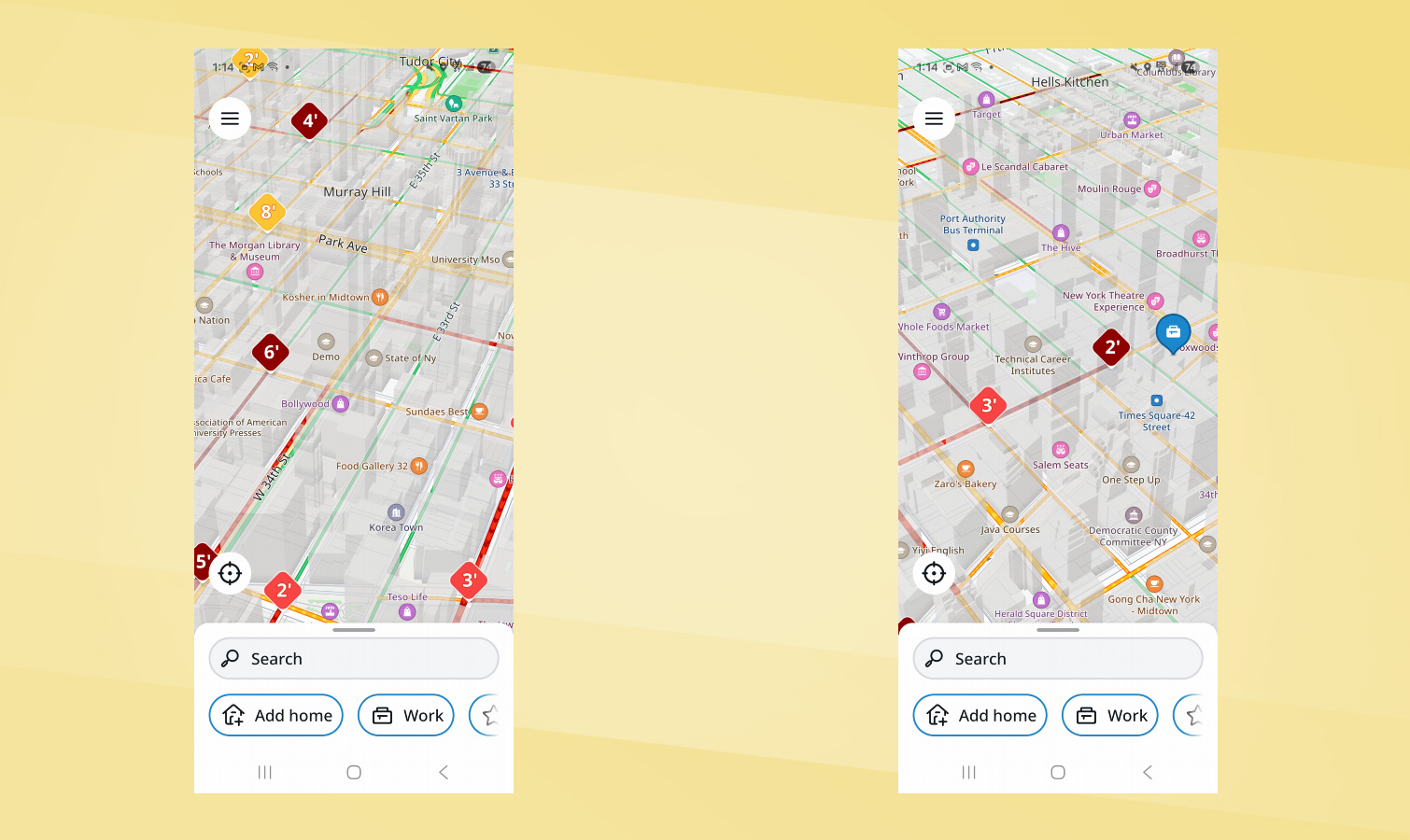 Εφαρμογή TomTom για στιγμιότυπα οθόνης Android.