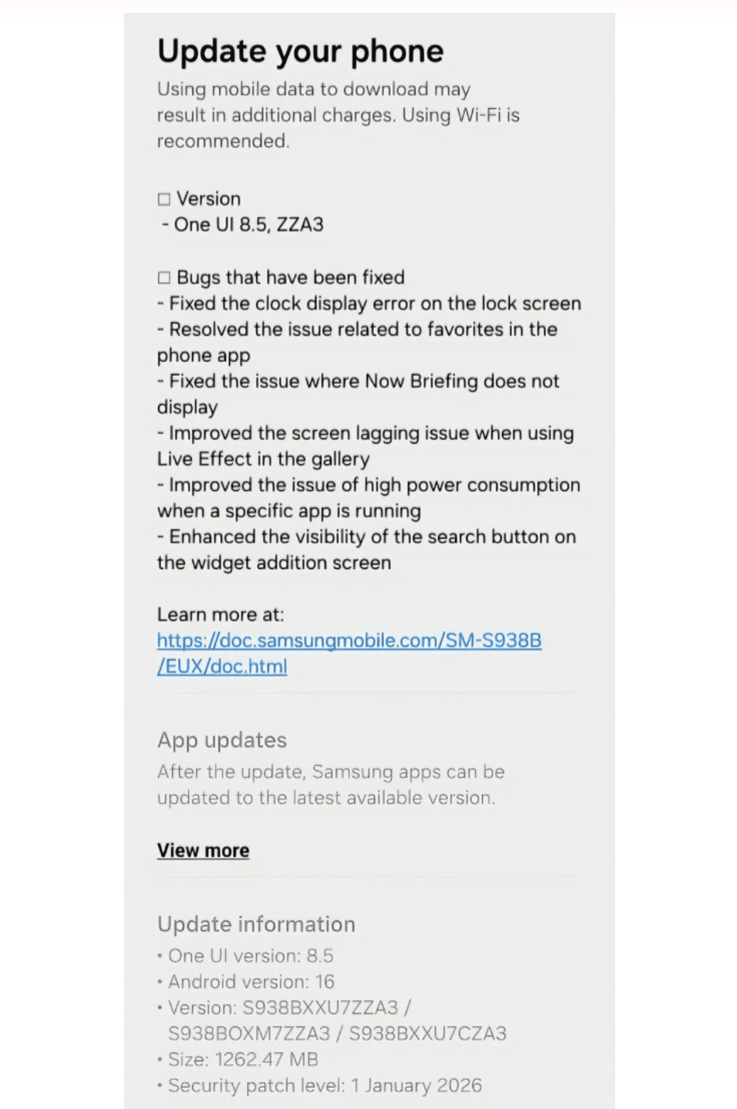 One UI 8.5 Beta 3 Galaxy S25