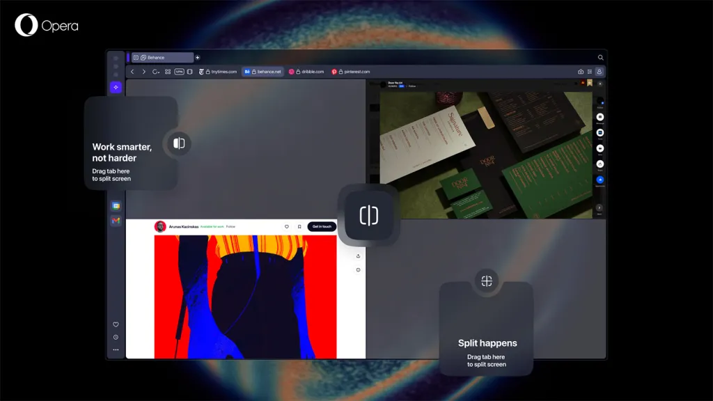 Το Opera One R3 κυκλοφορεί με χρωματικά κωδικοποιημένα Tab Islands, περισσότερα