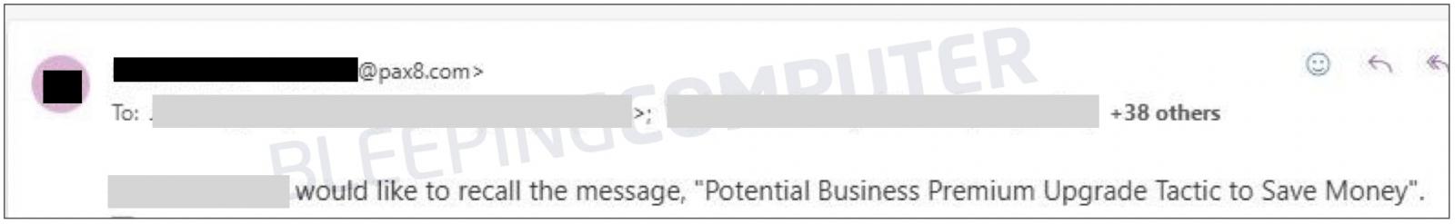 Ο Pax8 ανακαλεί το μήνυμα