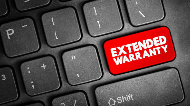 Πληκτρολόγιο φορητού υπολογιστή με κείμενο εκτεταμένης εγγύησης στο κάλυμμα πληκτρολογίου