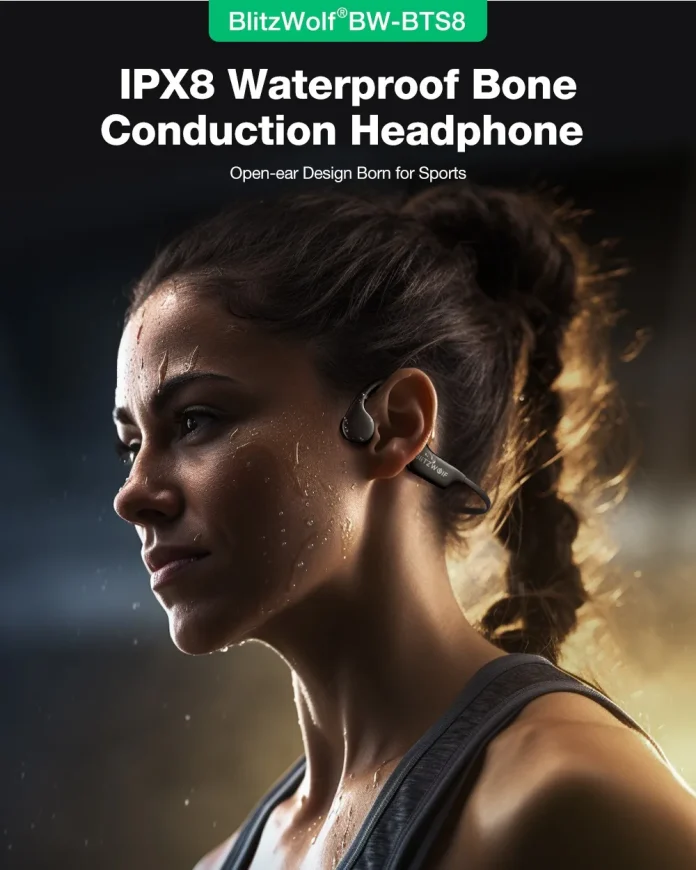 BlitzWolf BW-BTS8: Στέρεο ακουστικά τεχνολογίας Bone Conduction, με IPX8 rating και ενσωματωμένη μνήμη 32GB στα 19.5€!