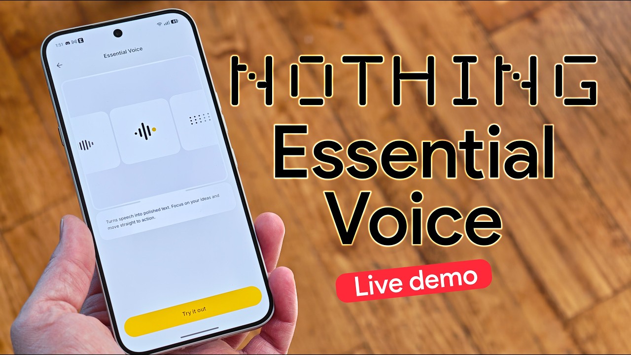 Ζωντανή επίδειξη Nothing Essential Voice σε Nothing Phone 4a Pro - YouTube