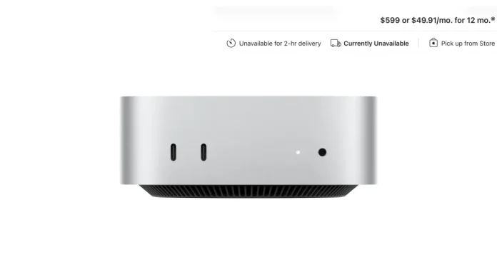 Το βασικό μοντέλο Mac mini $599 είναι πλέον εντελώς εκτός αποθέματος
