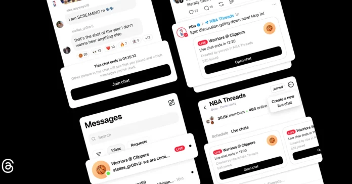 Οι χρήστες του Threads μπορούν πλέον να συμμετέχουν σε ομαδικές συνομιλίες κατά τη διάρκεια ζωντανών εκδηλώσεων