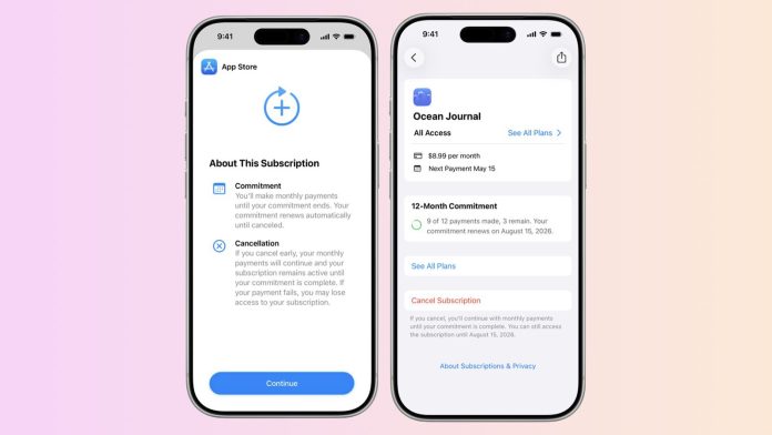 Η Apple παρουσιάζει μηνιαίες συνδρομές στο App Store με 12μηνη δέσμευση