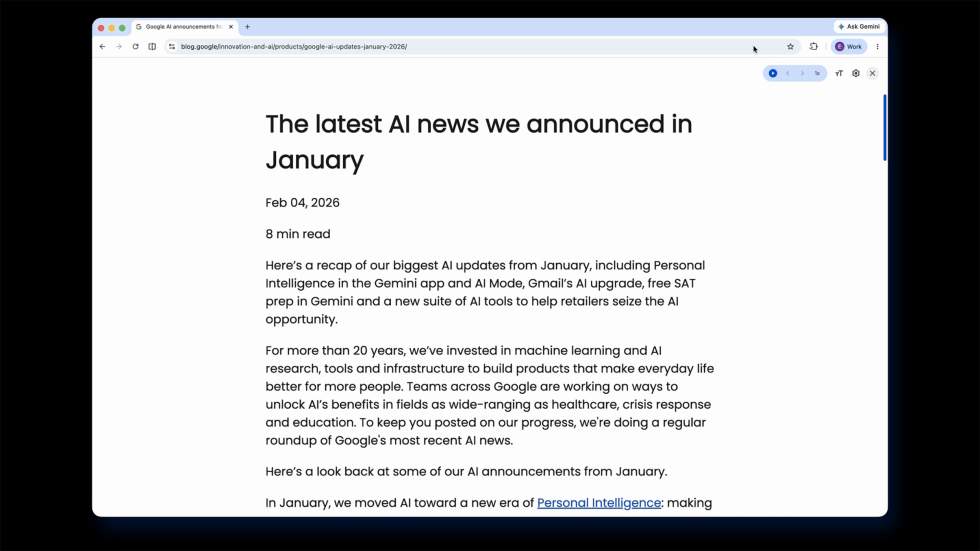 Λειτουργία εμβύθισης Chrome