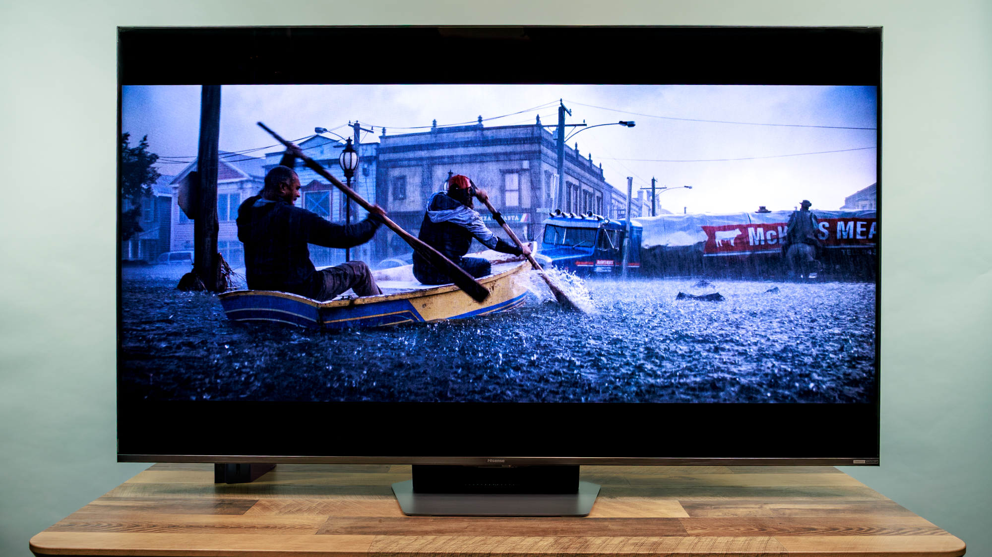 Hisense UR9 RGB Mini-LED TV on a desk