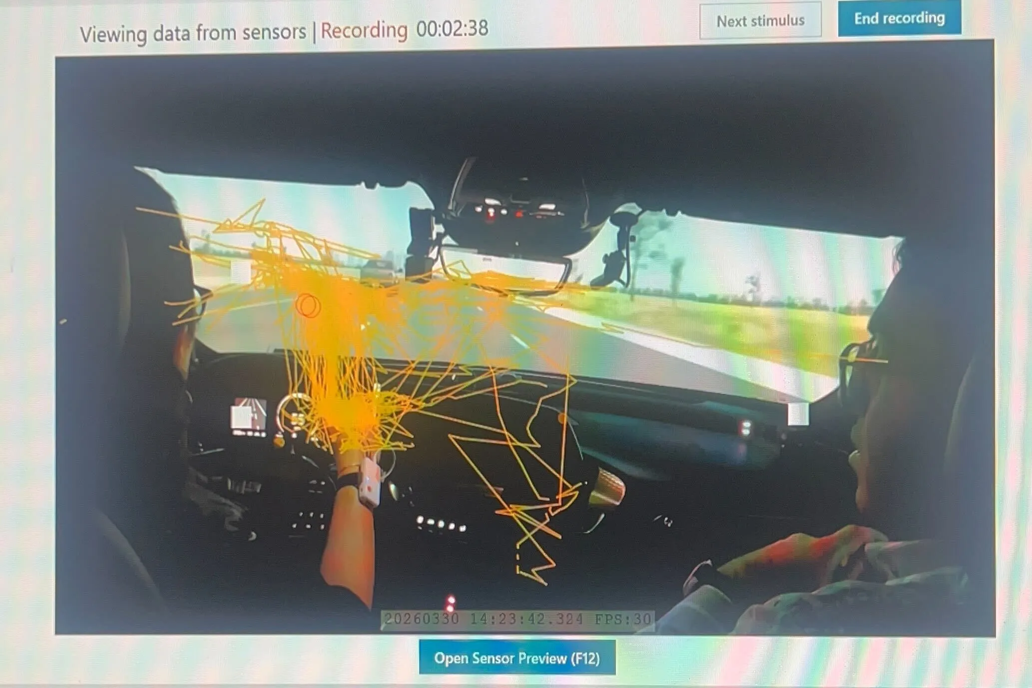 δεδομένα αισθητήρα ματιών