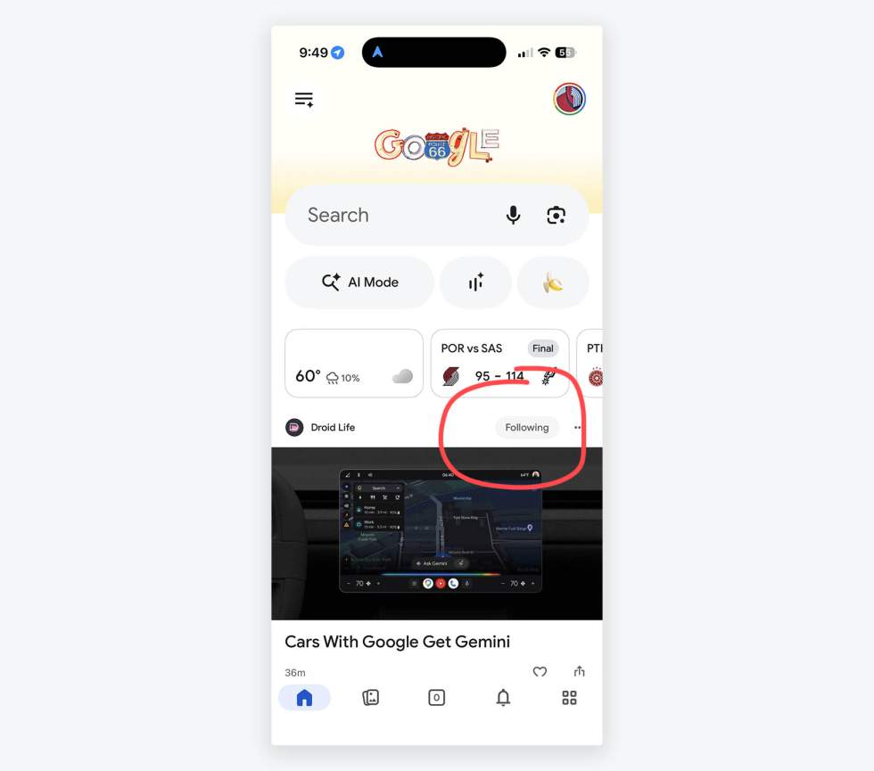 Google Discover - ακολουθήστε τις αγαπημένες πηγές
