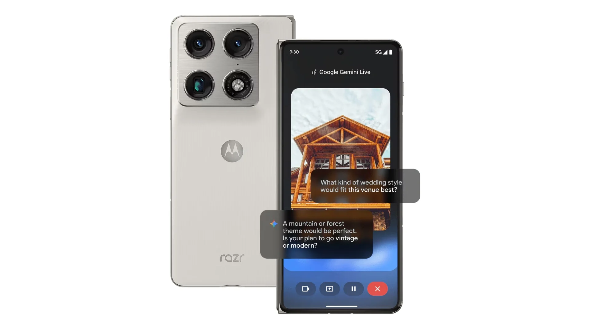 Motorola razr διπλωμένο λευκό δίδυμο