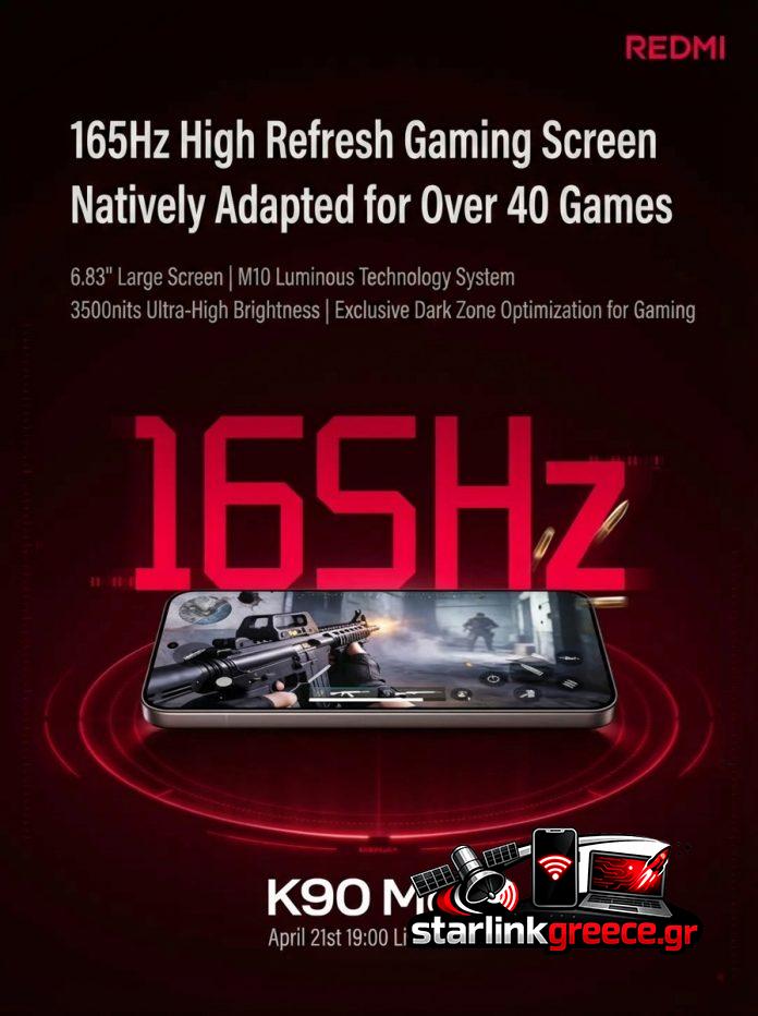 Οθόνη REDMI K90 Max: LTPS 6,83