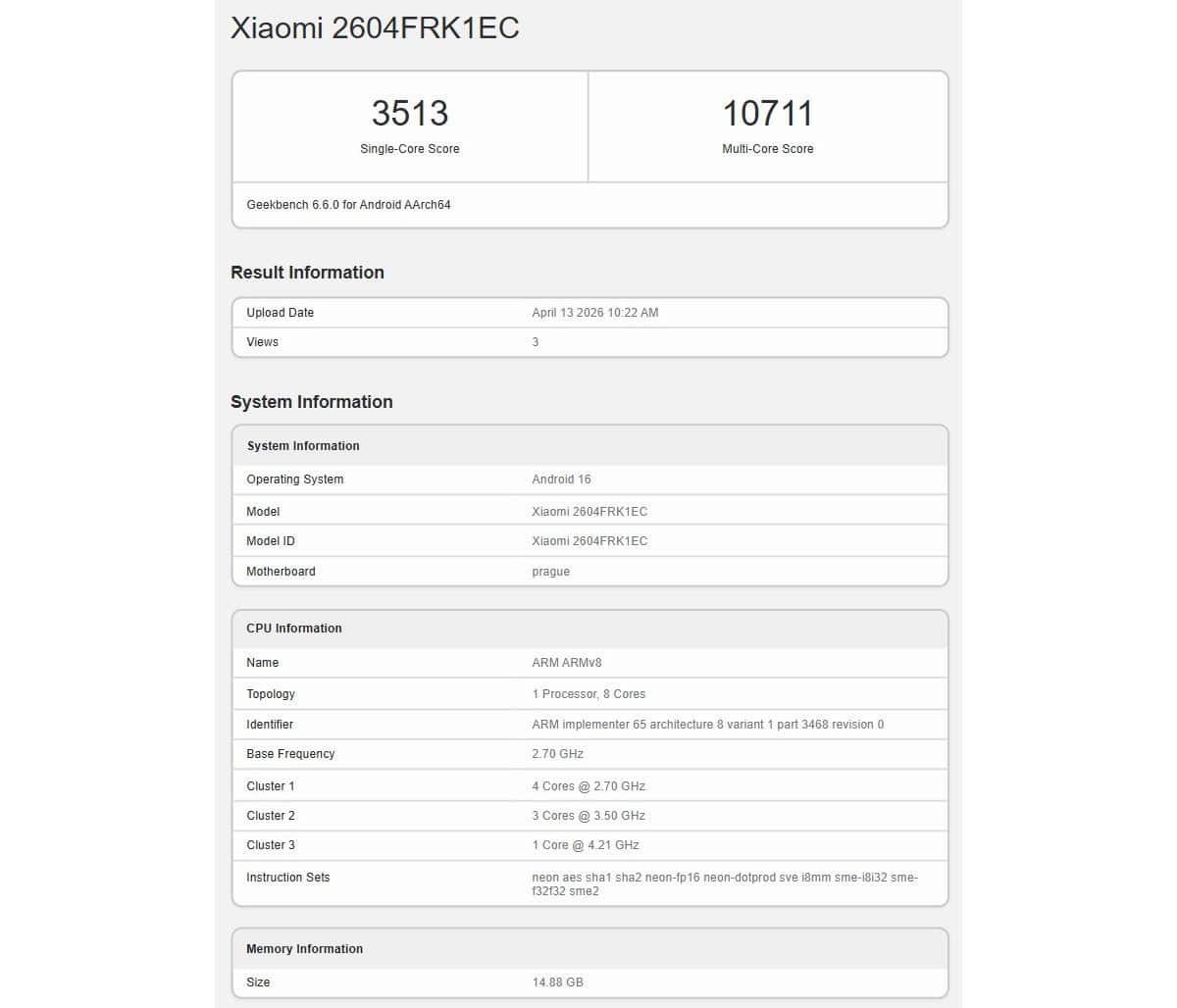 Redmi K90 Max benchmarks
