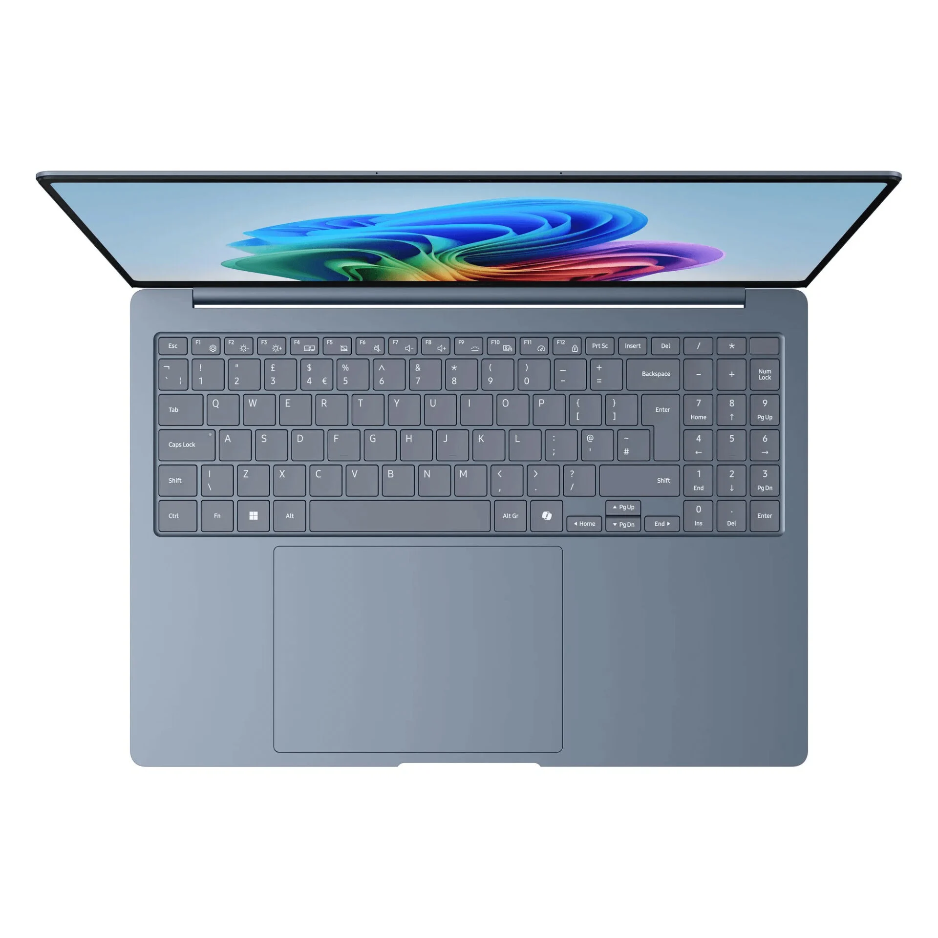 samsung galaxy book 6 edge ανοιχτή κάτοψη με πληκτρολόγιο