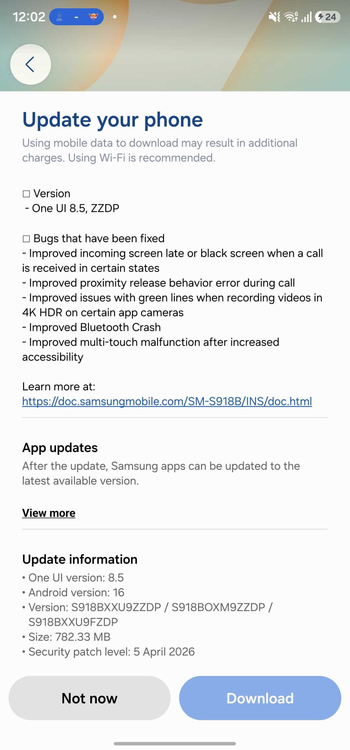 samsung galaxy s23 ultra one ui 8.5 beta 2 update version firmware changelog india