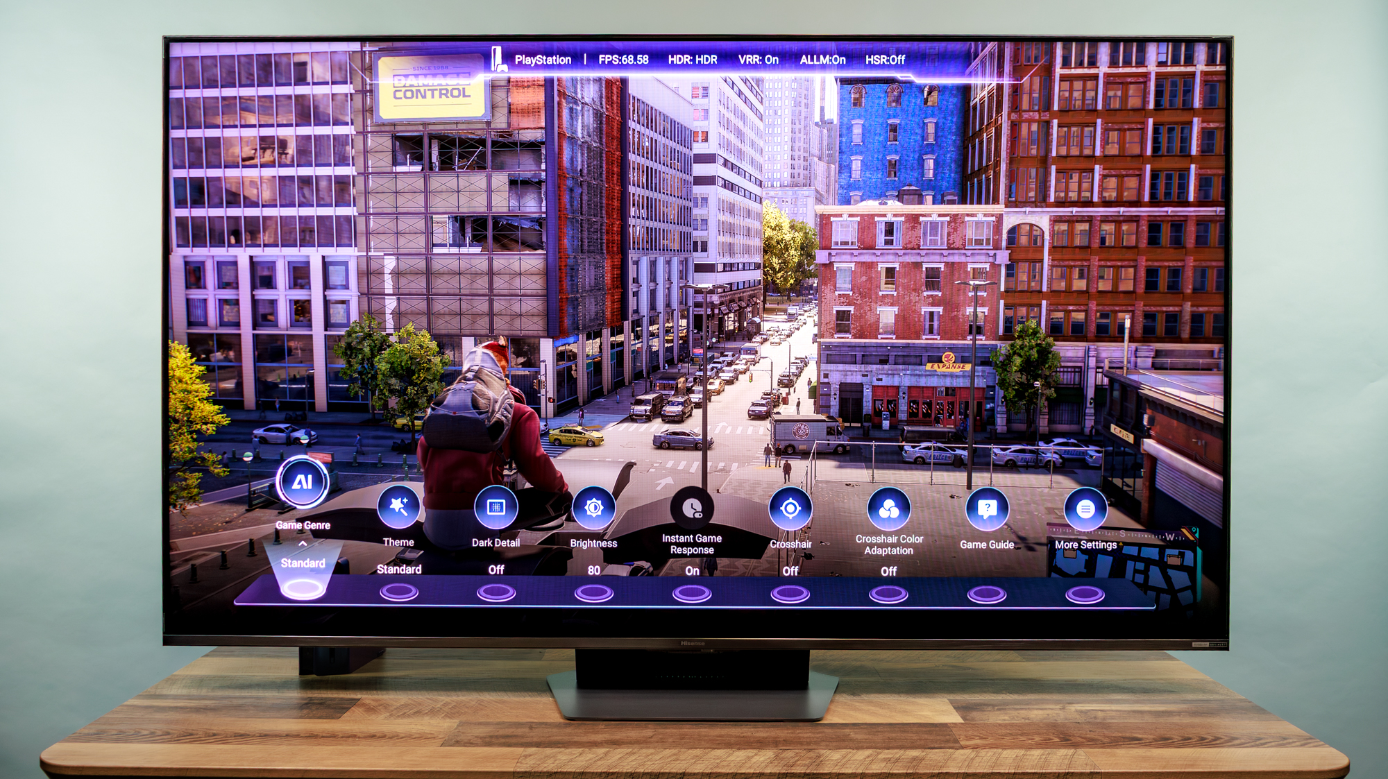 Hisense UR9 RGB Mini-LED TV on a desk