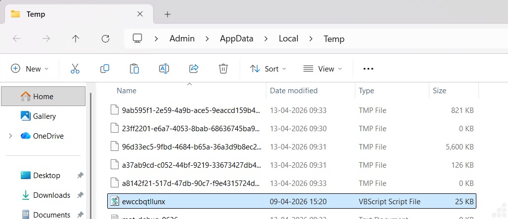 Τοποθεσία απορριφθέντος αρχείου VB (Πηγή - Point Wild)