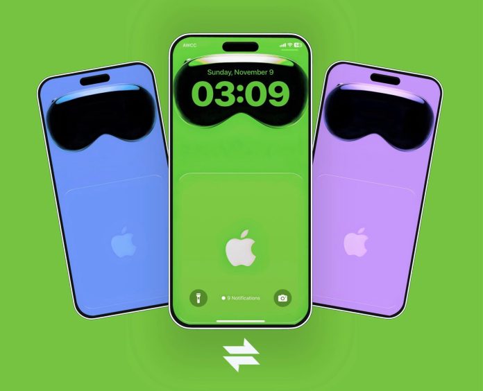 Ταπετσαρία οθόνης κλειδώματος Vision Pro για iPhone